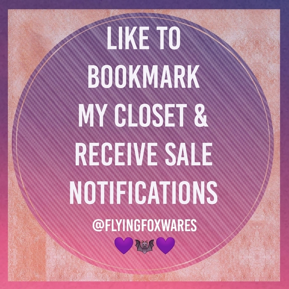 Like for Sale Notices & to Bookmark my Closet! - Picture 1 of 3